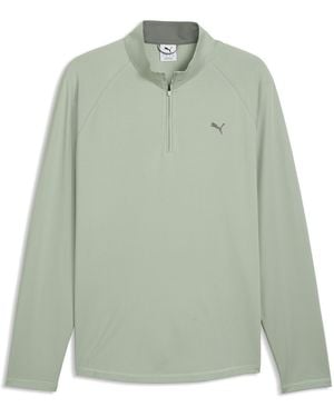 PUMA Pure Grid 1/4 Zip Pullover - Green