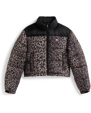 Tommy Hilfiger Cropped Short Puffer Jacket - Black