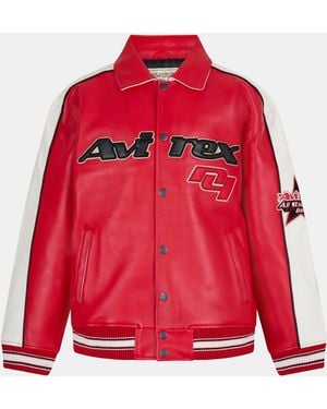 Avirex All Star Varsity Jacket - Red