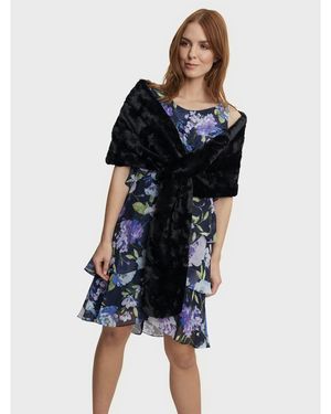 Gina Bacconi Deanne Pull Through Faux-Fur Wrap - Black