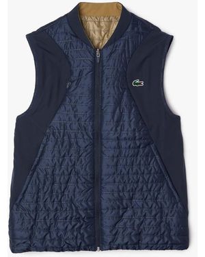Lacoste Reversible Quilted Sports Vest - Blue