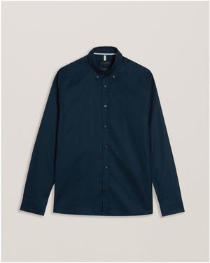Ted Baker Allardo Premium Long-Sleeve Oxford Shirt - Blue