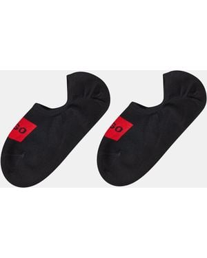 HUGO 2 Pack Invisible Logo Detail Socks - Black