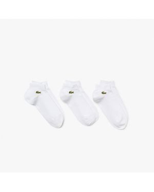 Lacoste 3 Pack Trainer Socks - White