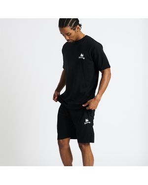 Money Lounger Elasticated Short Twin Set - Black
