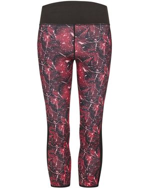 Diadora 6/8 Reversible Performance Gym Leggings - Red