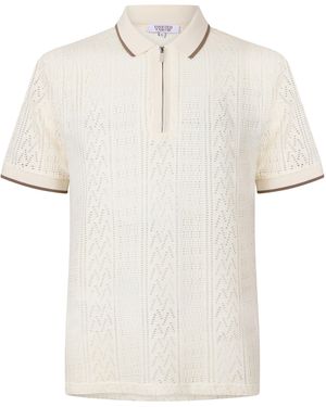 Twisted Tailor Tt Oscar Tipped Polo Sn72 - White