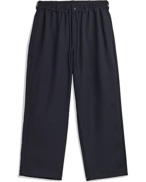 Y-3 Open Cuff Soft Fabric Joggers - Blue