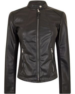 DKNY Faux Leather Jacket - Black