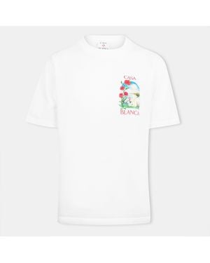 CASABLANCA Casa Days Print Oversized T-Shirts - White