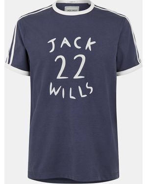 Jack Wills Jw Stripe Ringer Regular Fit T-Shirt - Blue