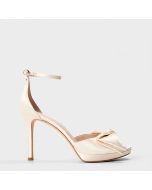 Kate Spade Bow Heeled Sandals - Metallic