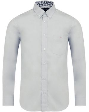 Eden Park Shirt With Floral Elbow Patches - Grey