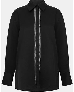 BOSS Beina Long Sleeve Long Blouse - Black