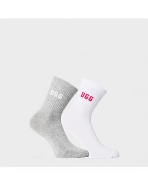 UGG Quinlin Quarter Socks - White