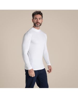 Craghoppers Nosilife Mock Neck Long-Sleeved Jersey Top - White