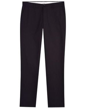 Farah Cotton Straight Leg Trousers - Blue