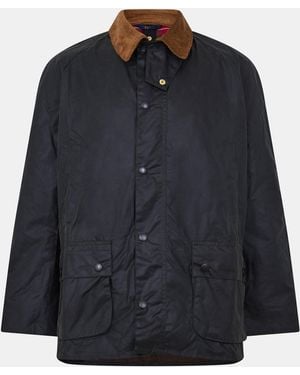 Barbour Ashby Water Resistant Windproof Long Sleeve Wax Jacket - Blue