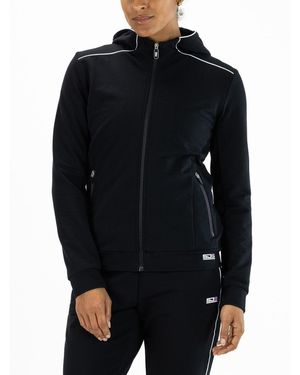 Sjeng Sports Sharize High Neck Ribbed Top - Black