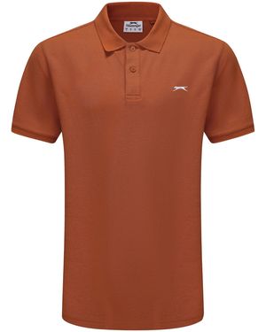 Slazenger 1881 Plain Polo Shirt - Brown