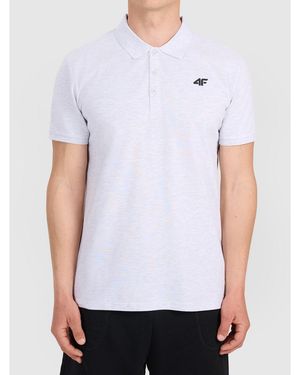 4F Cotton Short Sleeve Polo Shirt - White