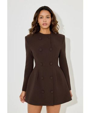 Odd Muse Odd Mus Buttn Drs Ld61 - Brown