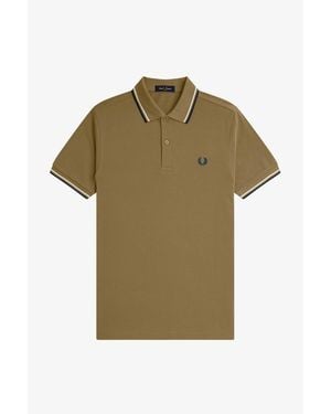 Fred Perry Short Sleeve Twin Tipped Polo Shirt - Green