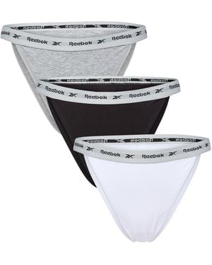 Reebok 3 Pack Tanga Briefs Kathy - White