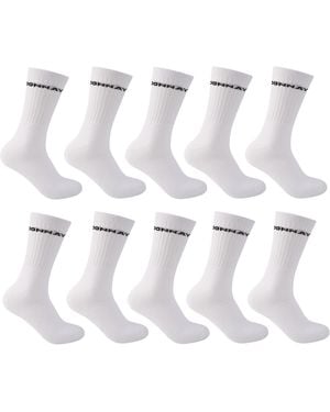 Donnay 10 Pack Crew Socks 12 - White