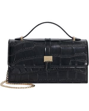 Dune Sapphired Faux Leather Top-Handle Bag - Black