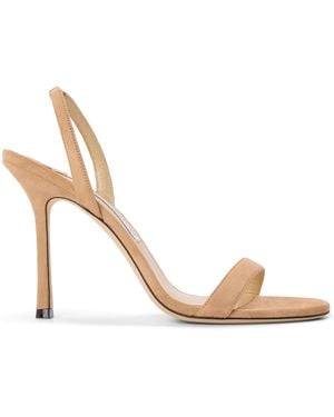 Jimmy Choo Jenn 100 Heeled Sandals - Metallic
