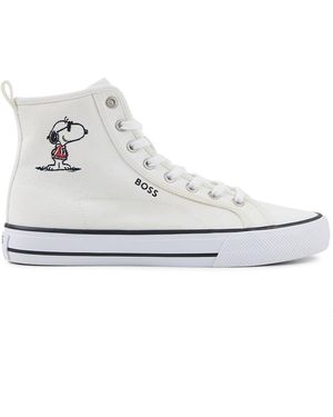 BOSS Aiden High-Top Trainers - White