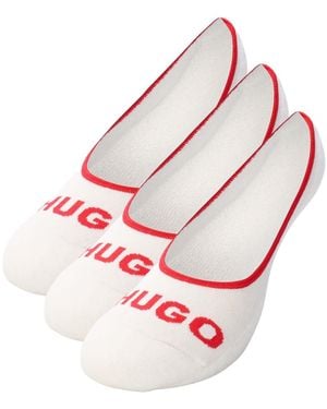 HUGO 3 Pack Of Invisble Socks - Pink