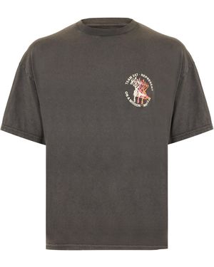 REPRESENT 247 Short Sleeve Performance Gym Top - Grey
