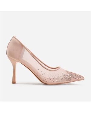 Where's That From Delina Wide Fit Court Shoe With Diamante Detailing - Pink