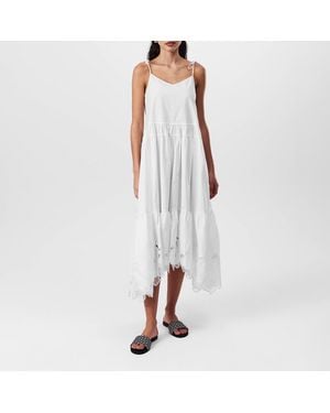 BOSS Dembaya Dress, Flattering Tiered Skirt - White