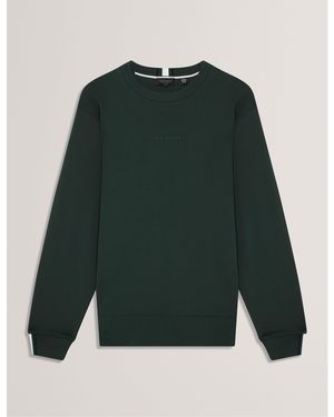 Ted Baker Long-Sleeve Crew Tracksuit Top - Green