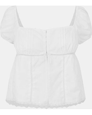 Jack Wills Tie Front Top - White