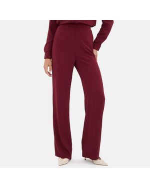 I Saw It First Soft Crepe Wide Leg Trouser - Red
