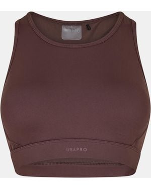 Usa Pro Pro Core Racer Back Sports Bra Ladies - Purple
