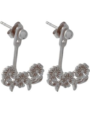 Olivia Burton Lace Detail Jackets Sterling Earrings - White