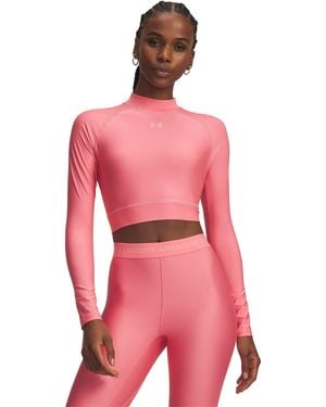 Under Armour Heatgear Long Sleeve Performance Gym Top - Pink