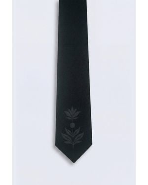Twisted Tailor Atticus Floral Placement Tie - Black