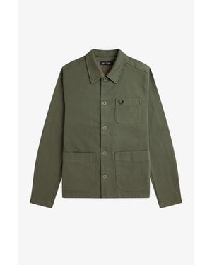 Fred Perry Bedford Cord Overshirt - Green