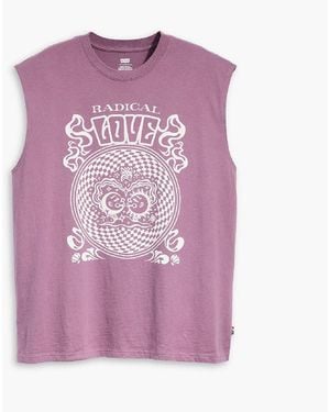 Levi's Levi's Pride Graphic Crew Neck Muscle Tank - Purple