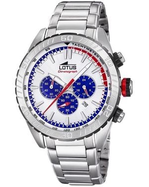 Lotus Stainless Steel Sports Analogue Quartz Watch - Metallic