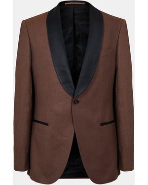 BOSS Harvers Tuxedo Suit - Brown