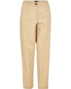 Timberland Linen Utility Fatigue Trousers Leaf Gr - Natural