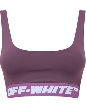 Off-White c/o Virgil Abloh Off Logo Band Bra Ld99 - Purple
