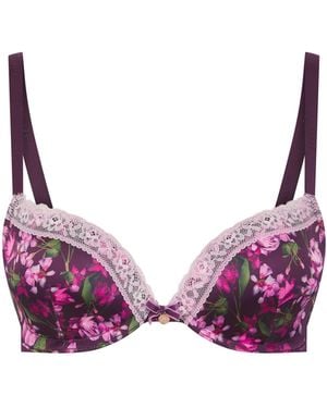 Ted Baker Bak Diam Push Up Plunge Bra - Purple